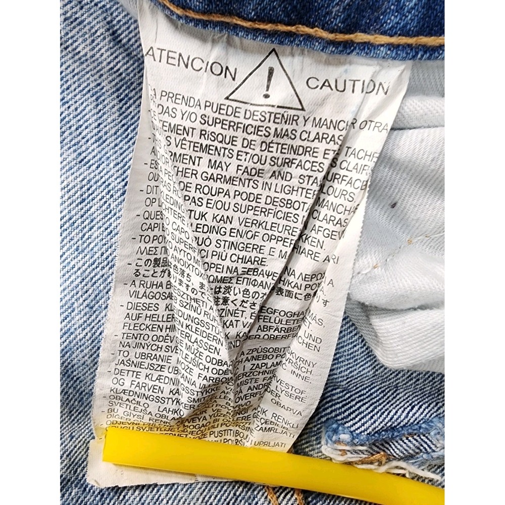 Zara WOMENS SIZE 4 High Rise Straight Leg Jean Raw Hem Mid Wash - Picture 12 of 14